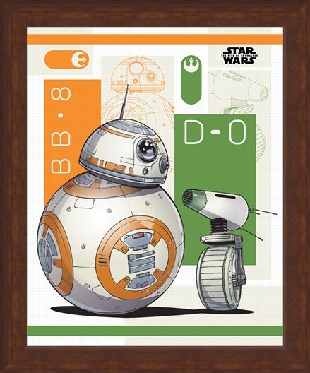 Framed Framed The Rise Of Skywalker BB8 and D-0 - Star Wars