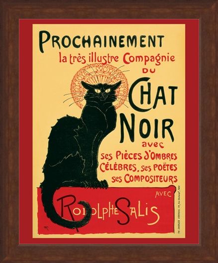 Framed Framed Tournee du Chat Noir (Turn of the Black Cat) - Theophile Alexandre Steinlen