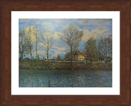 Framed Framed Island of The Grande Jatte - Alfred Sisley