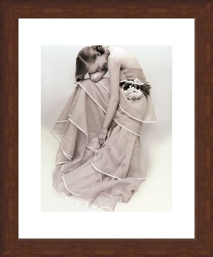 Framed Framed Tiered Evening Dress, March 1951 - Norman Parkinson