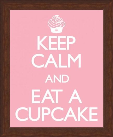 Framed Framed Keep Calm and Eat a Cupcake - Keep Calm and Carry On