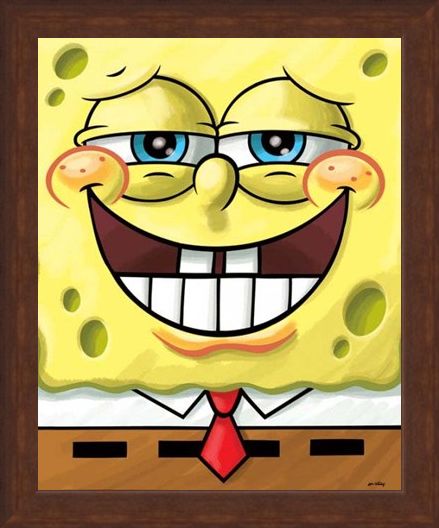 Framed Framed Cheeky Grin - Spongebob Squarepants
