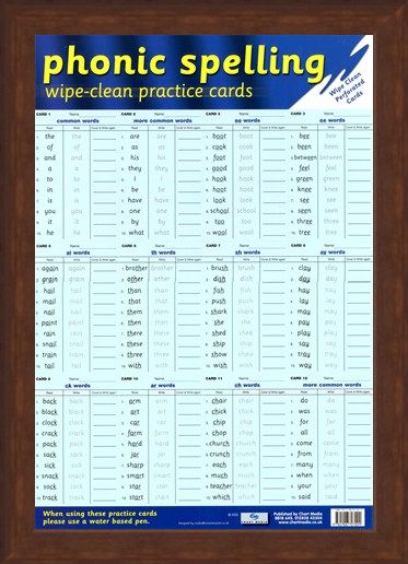 Framed Framed Phonic Spelling Practice Cards - Learning to Spell