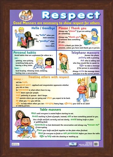 Framed Framed Respect - Good Manners
