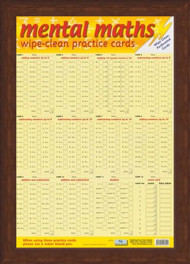 Framed Framed Mental Maths - Wipe Clean Practice Cards