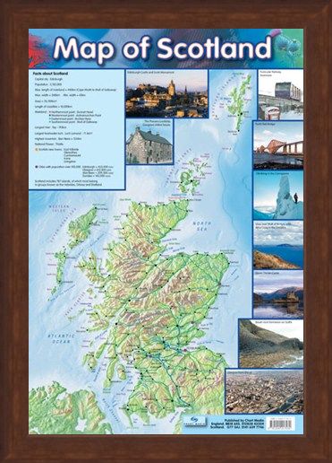 Framed Framed Map Of Scotland - Travel Companion