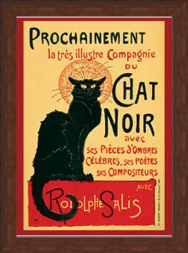 Framed Framed Tournee du Chat Noir (Turn of the Black Cat) - Theophile Alexandre Steinlen