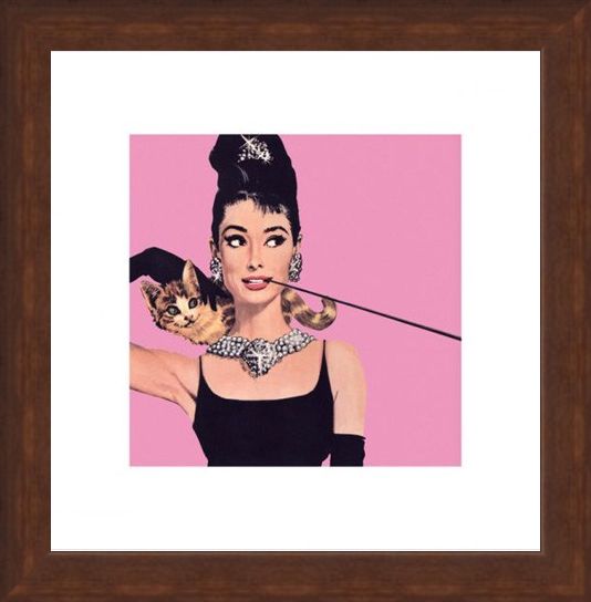 Framed Framed Audrey Hepburn - Pink - Audrey Hepburn