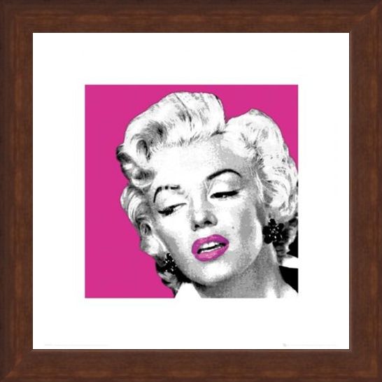 Framed Framed Pink Lipped - Marilyn Monroe