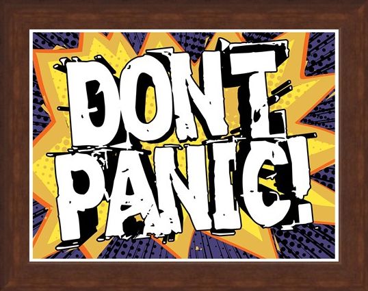 Framed Framed Don't Panic - Pop Art Style
