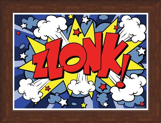 Framed Framed Comic Style Explosion - Zlonk!