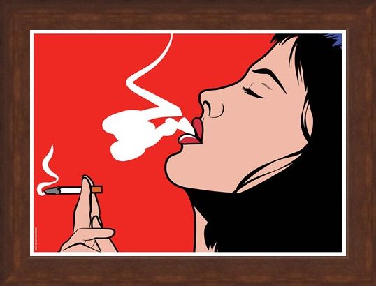 Framed Framed Smoke - Pop Art Exhale