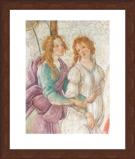 Framed Framed Venus Offers Gifts - Sandro Botticelli