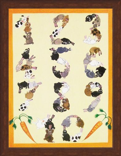 Framed Framed Counting Bunnies - Educational Fun
