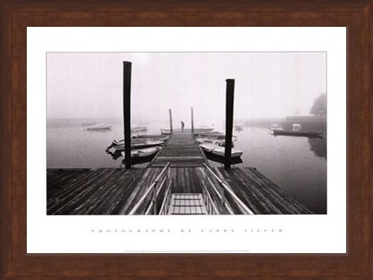 Framed Framed Misty Harbour - Larry Silver