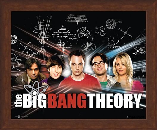 Framed Framed Raj, Howard, Sheldon, Leonard & Penny - The Big Bang Theory
