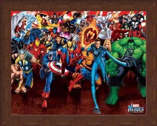 Framed Framed Here To Save The Day - Marvel Heroes