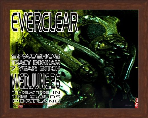 Framed Framed Frank Kozik Everclear Live at Theatre in the Clouds Limited Edition Print -