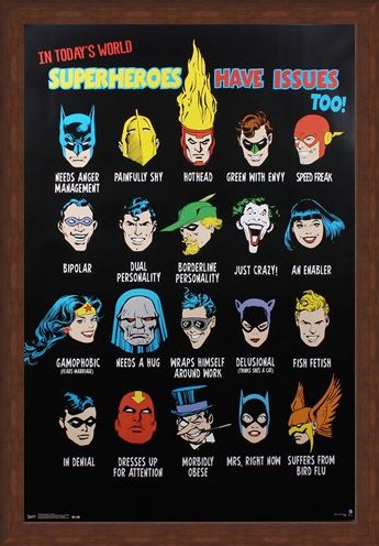 Framed Framed Superheroes Have Issues Too - DC Comics