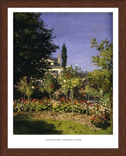 Framed Framed The Garden in Bloom - Claude Monet