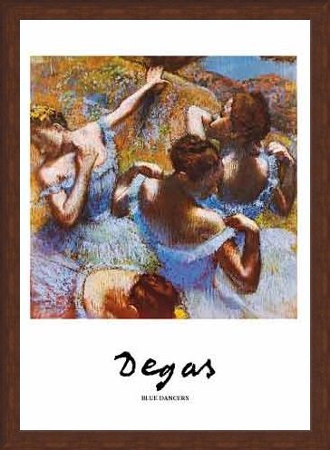 Framed Framed Blue Dancer - Edgar Degas
