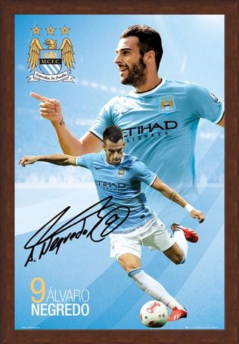 Framed Framed Alvaro Negredo - Manchester City Football Club