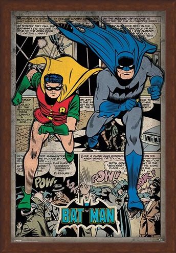 Framed Framed Batman Comic Book Montage - DC Comics