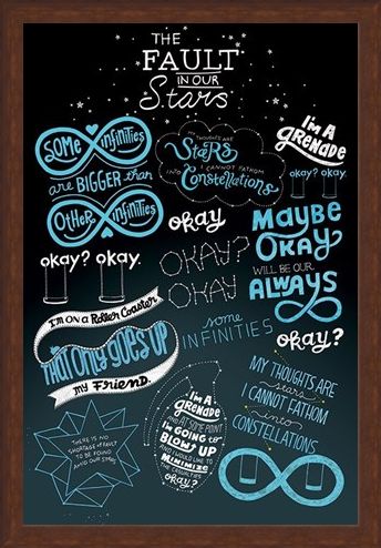 Framed Framed The Fault In Our Stars Typographic - The Fault In Our Stars