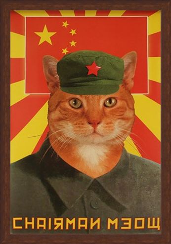 Framed Framed Chairman Meow - Calling All Meowists