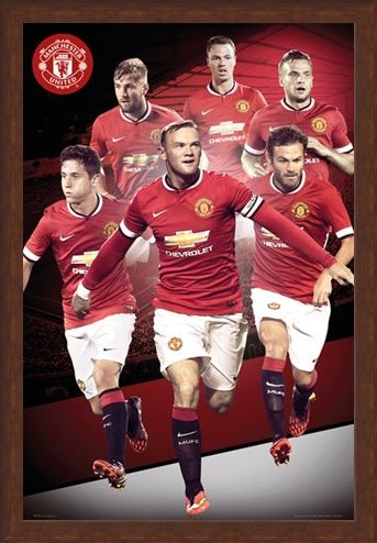 Framed Framed Manchester United Star Players 2014/15 - Manchester United Football Club