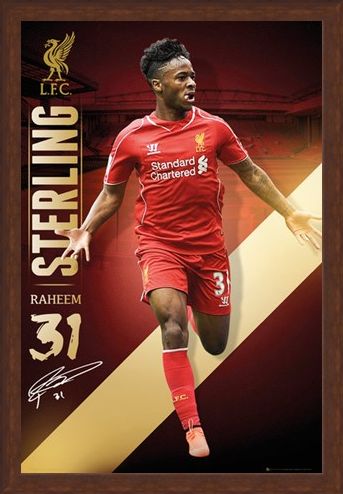 Framed Framed Raheem Sterling - Liverpool Football Club