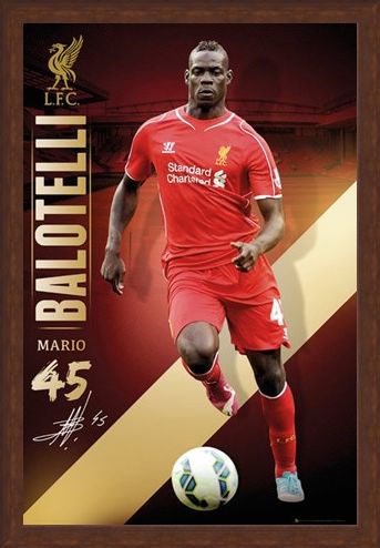 Framed Framed Mario Balotelli - Liverpool Football Club