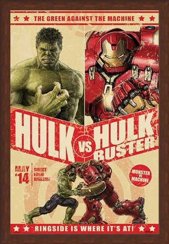 Framed Framed Hulk Vs Hulkbuster - Avengers Age of Ultron