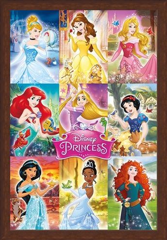 Framed Framed Princess Collage - Disney Princess