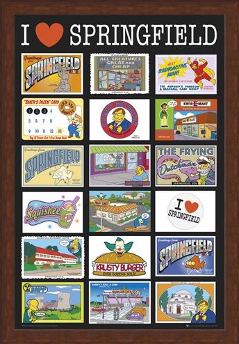 Framed Framed I Love Springfield - TV's Favourite Fictional Town