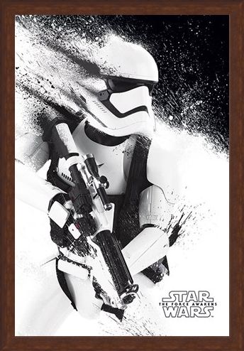 Framed Framed Stormtrooper Paint - Star Wars Episode VII The Force Awakens
