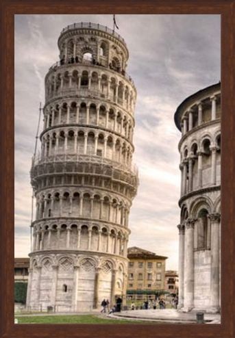 Framed Framed Italy's Finest - The Leaning Tower Of Pisa