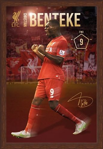 Framed Framed Christian Benteke 2015/16 - Liverpool Football Club