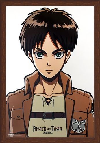Framed Framed Eren Portrait - Attack on Titan