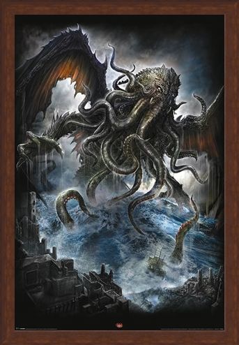 Framed Framed Spiral Cthulhu - Mythical Monster