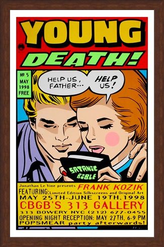 Framed Framed Young Death! - Frank Kozik