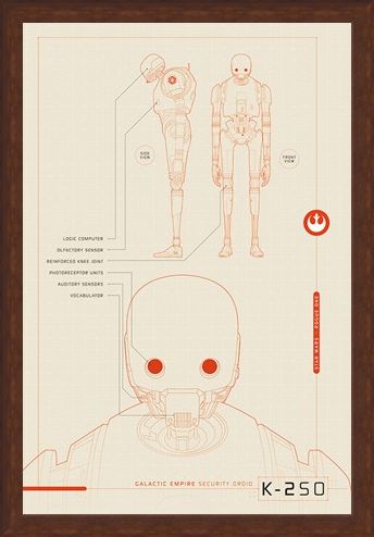 Framed Framed K-2S0 Plans - Star Wars Rogue One