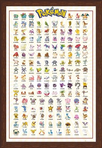 Framed Framed Original 151 - Pokemon Kanto