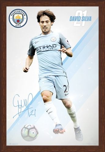 Framed Framed David Silva 16/17 - Manchester City