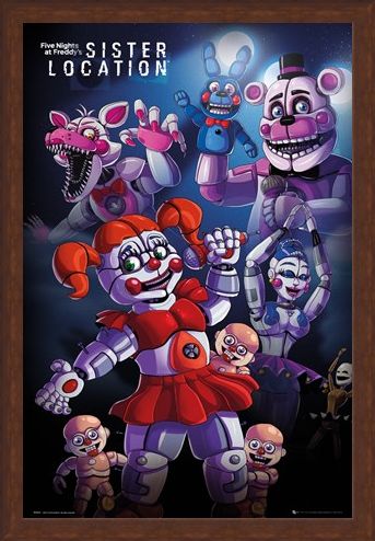 Framed Framed Sister Location - Five Nights At Freddy's