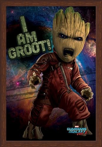 Framed Framed Angry Groot - Guardians of the Galaxy Vol.2