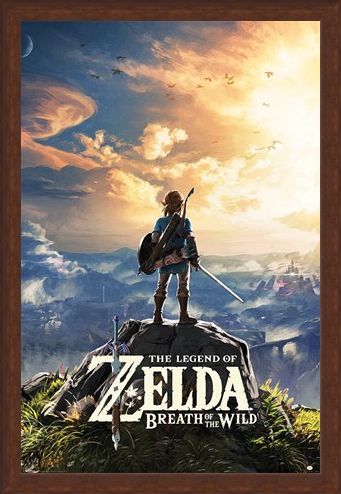 Framed Framed Sunset Over Hyrule - The Legend Of Zelda: Breath Of The Wild
