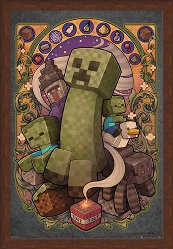 Framed Framed Creeper Nouveau - Minecraft