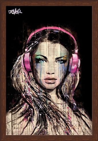 Framed Framed DJ Girl - Loui Jover