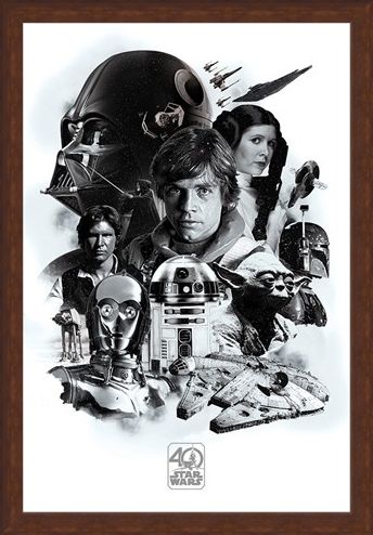 Framed Framed 40th Anniversary Montage - Star Wars